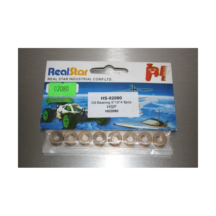 HS-02080 - Oil Bearing 5*10*4 8pcs (02080) HSP