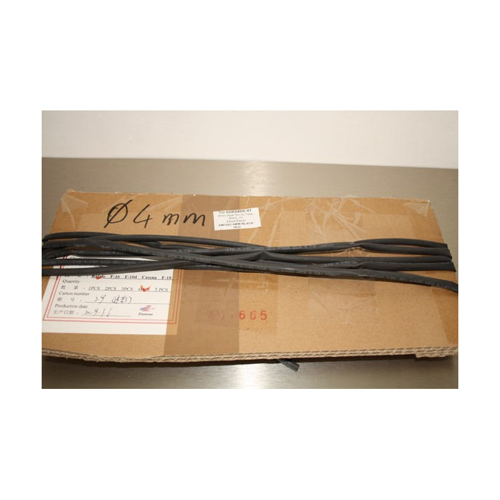 TO-SHK04BK-01 - 4mm Heat Shrink Tube Black 1m