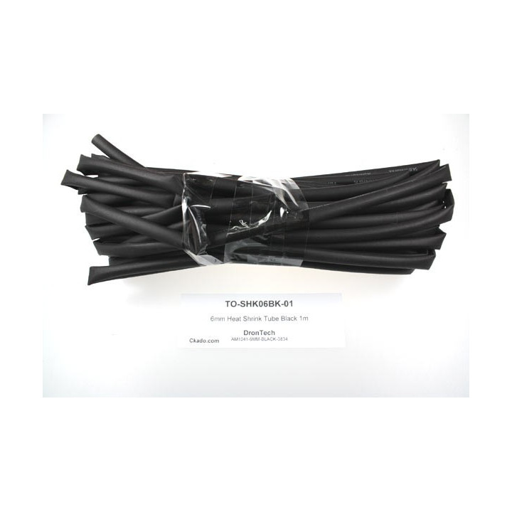TO-SHK06BK-01 - 6mm Heat Shrink Tube Black 1m