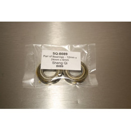 SQ-B089 - Pair of Bearings - 12mm x 24mm x 6mm (B089) Sheng Qi