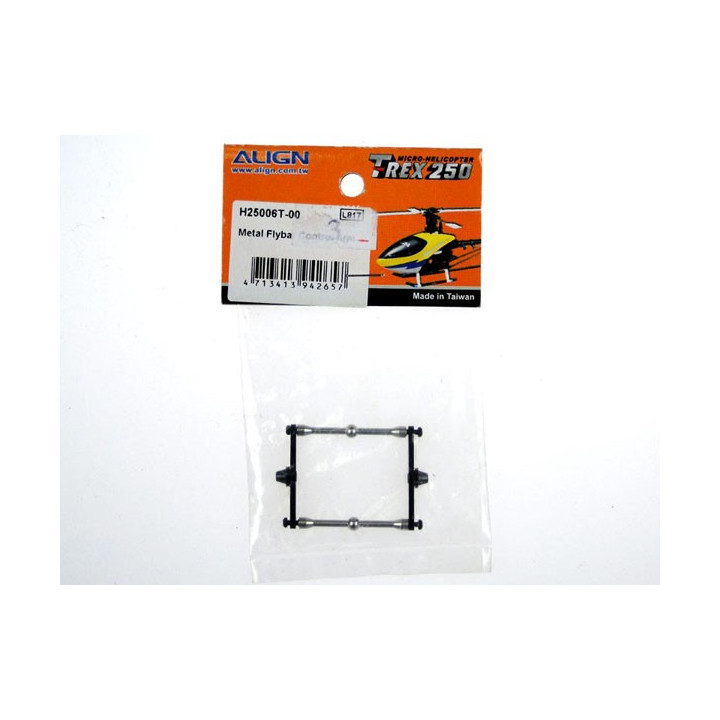 AL-H25006T-00 - T-Rex 250 - Metal Flybar Control Set/Black (H25006T-00) Align