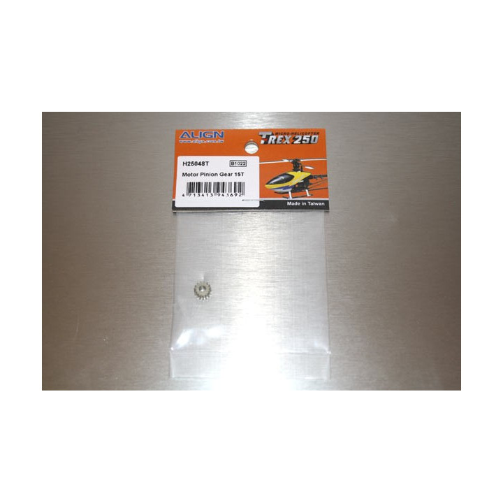 AL-H25048T - T-Rex 250 - Motor Pinion Gear 15T (H25048T) Align