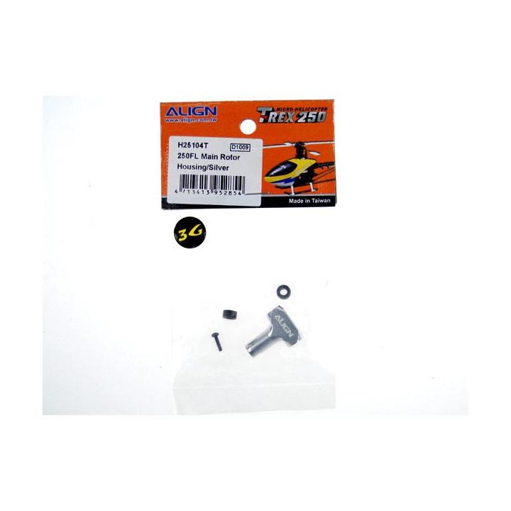 AL-H25104T - T-Rex 250 - 250FL Main Rotor Housing Set/Sliver (H25104T) Align