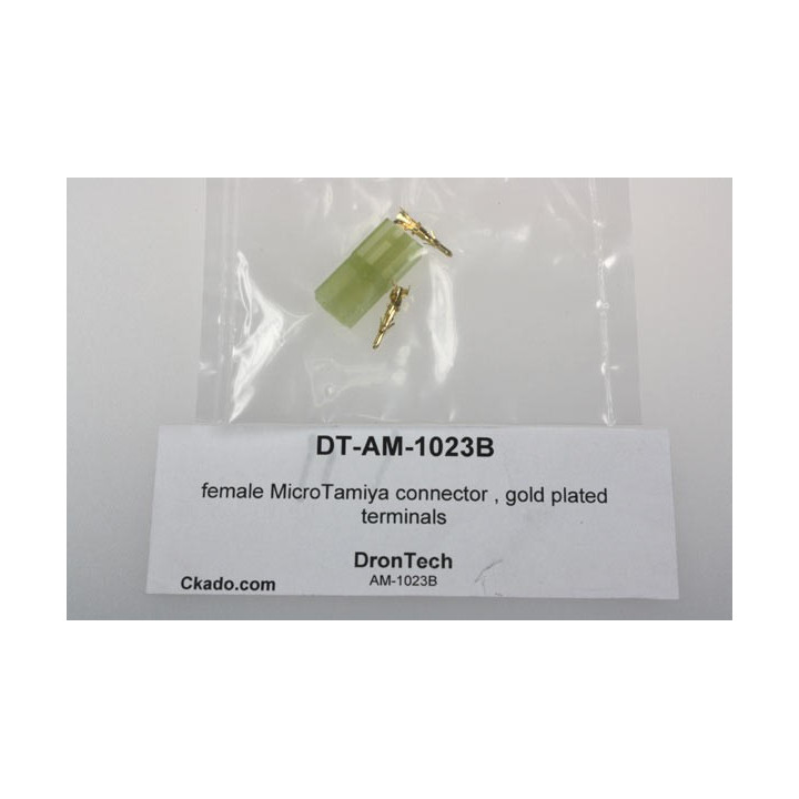 DT-AM-1023B-female MicroTamiya connector , gold plated terminals