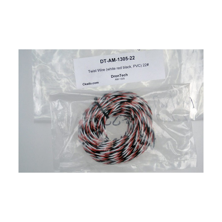 DT-AM-1305-22-Twist Wire (white red black, PVC) 22