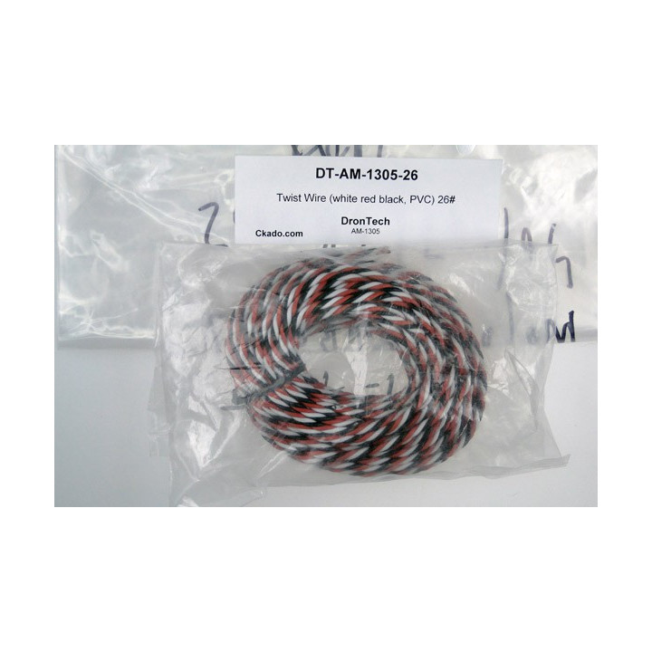 DT-AM-1305-26-Twist Wire (white red black, PVC) 26