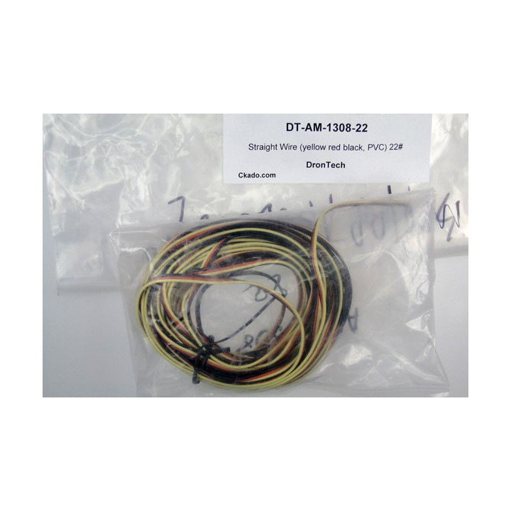 DT-AM-1308-22-Straight Wire (yellow red black, PVC) 22