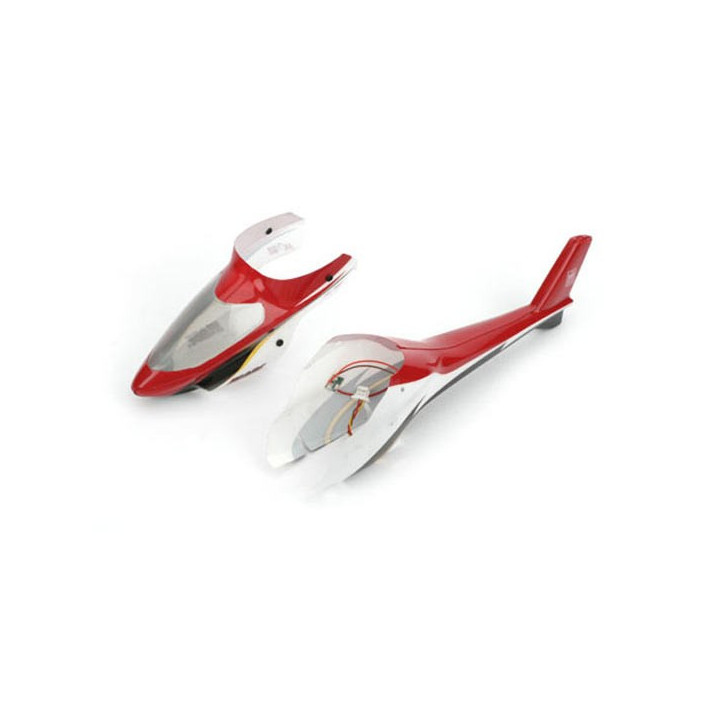 EF-2427 (EFLH2427) - Complete red Canopy w/ LEDs(Installed): BCMX2 E-flite