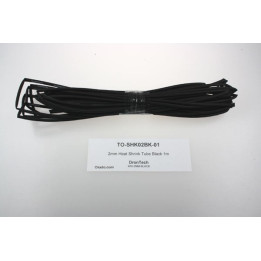 TO-SHK02BK-01 - 2mm Heat Shrink Tube Black 1m