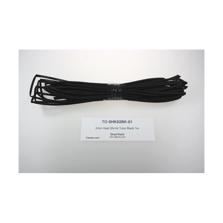 TO-SHK02BK-01 - 2mm Heat Shrink Tube Black 1m