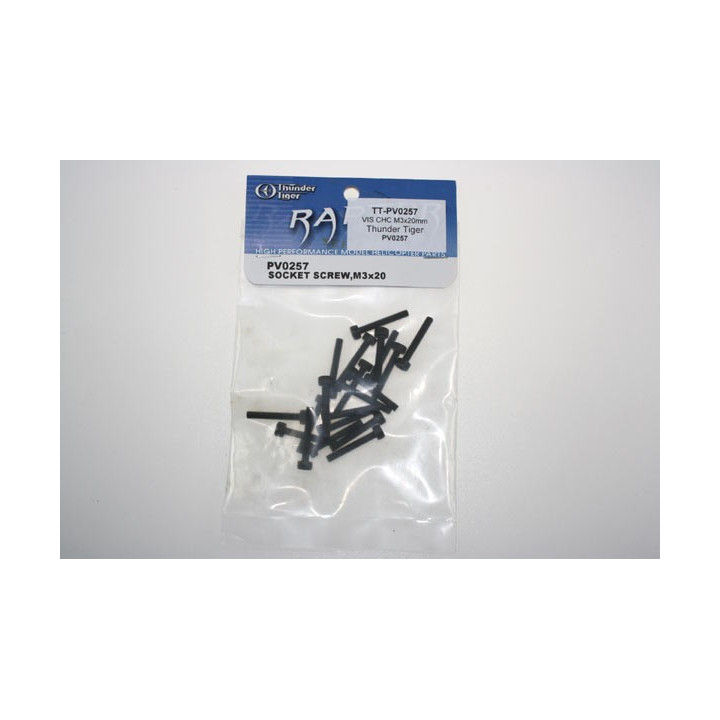 TT-PV0257 - VIS CHC M3x20mm (PV0257) Thunder Tiger