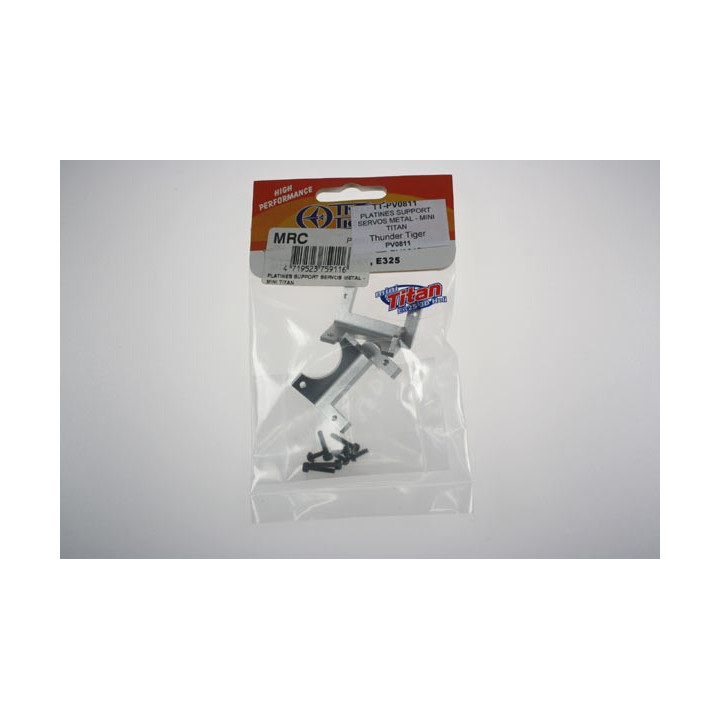 TT-PV0811 - PLATINES SUPPORT SERVOS METAL - MINI TITAN (PV0811) Thunder Tiger