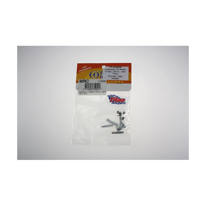 TT-PV0838 - COMMANDE DE BARRE DE BELL METAL - MINI TITAN (PV0838) Thunder Tiger