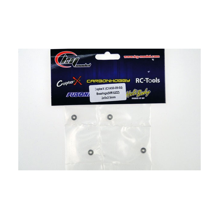 CX-450-09-06 - CopterX - Bearings(MR52ZZ) 2x5x2.5mm (CX450-09-06) CopterX