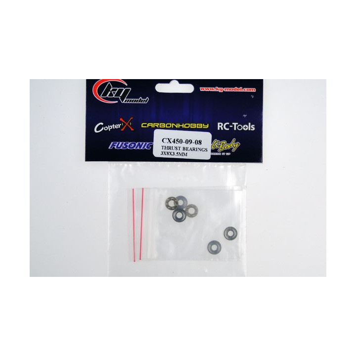 CX-450-09-08 - CopterX - Thrust Bearings 3x8x3.5mm (CX450-09-08) CopterX