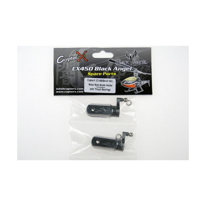 CX-450BA-01-04 - CopterX - Metal Main Blade Holder with Thrust Bearings (CX450BA-01-04) CopterX