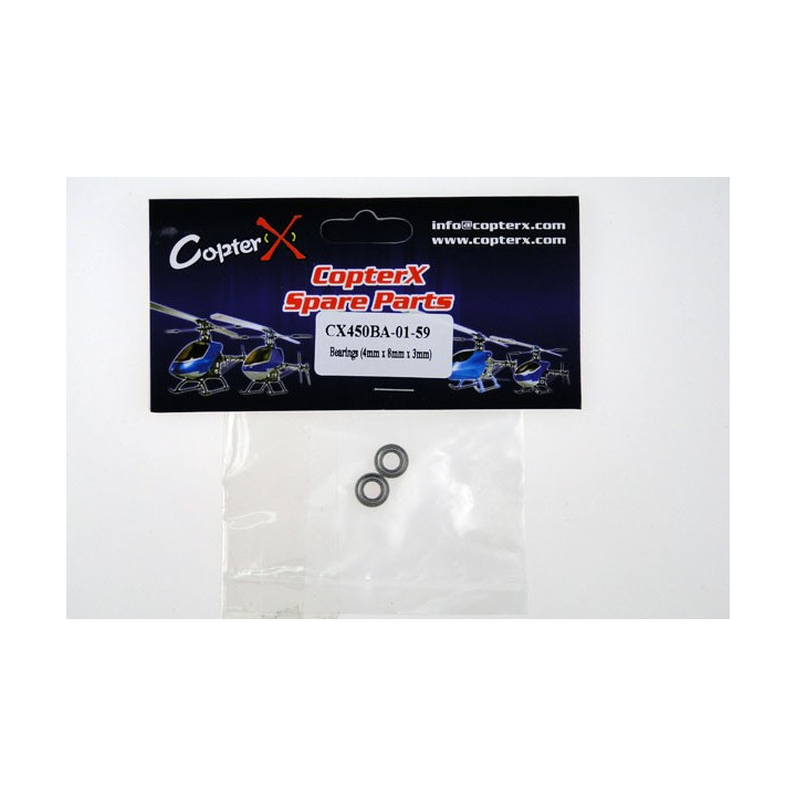 CX-450BA-01-59 - CopterX - Bearings (4mm x 8mm x 3mm) (CX450BA-01-59) CopterX