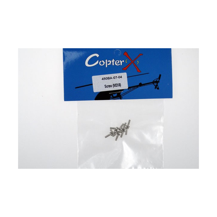 CX-450BA-07-04 - CopterX - Screw (M2X6) (CX450BA-07-04) CopterX