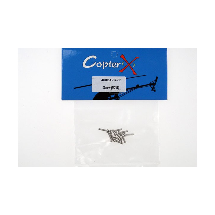CX-450BA-07-05 - CopterX - Screw (M2X8) (CX450BA-07-05) CopterX