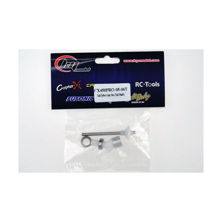 CX-450PRO-05-06T - CopterX - Tail Drive Gear Set (Tail Shaft) (CX450PRO-05-06T) CopterX