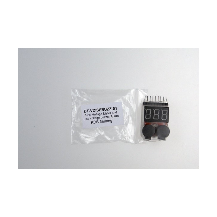 DT-VDISPBUZZ-01-1-8S Voltage Meter and Low voltage buzzer Alarm