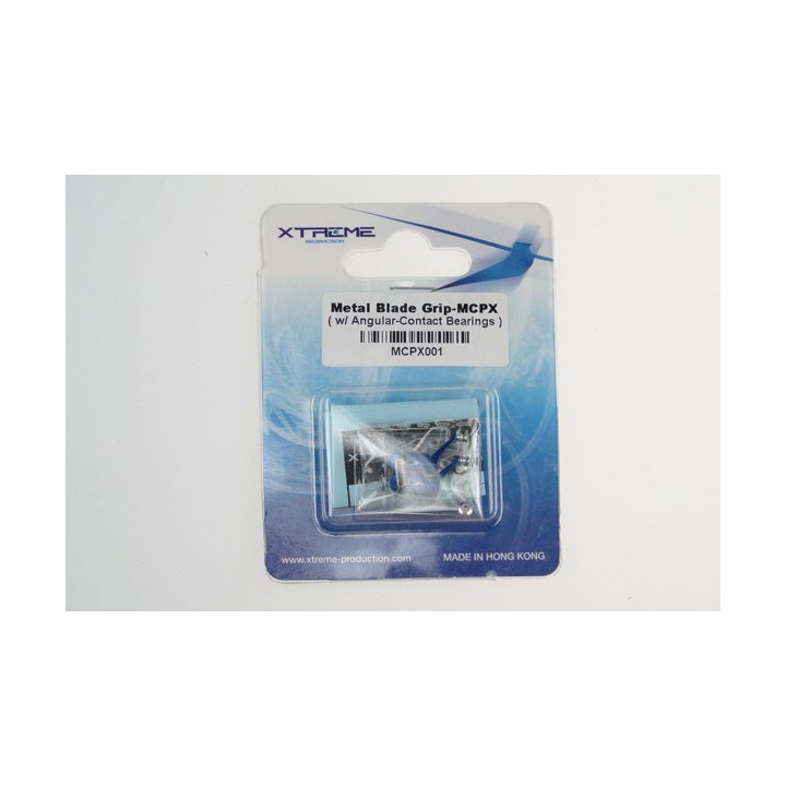 MCPX001 - Metal Blade Grip w/ angular-contacted bearing -Blue (MCPX) Xtreme
