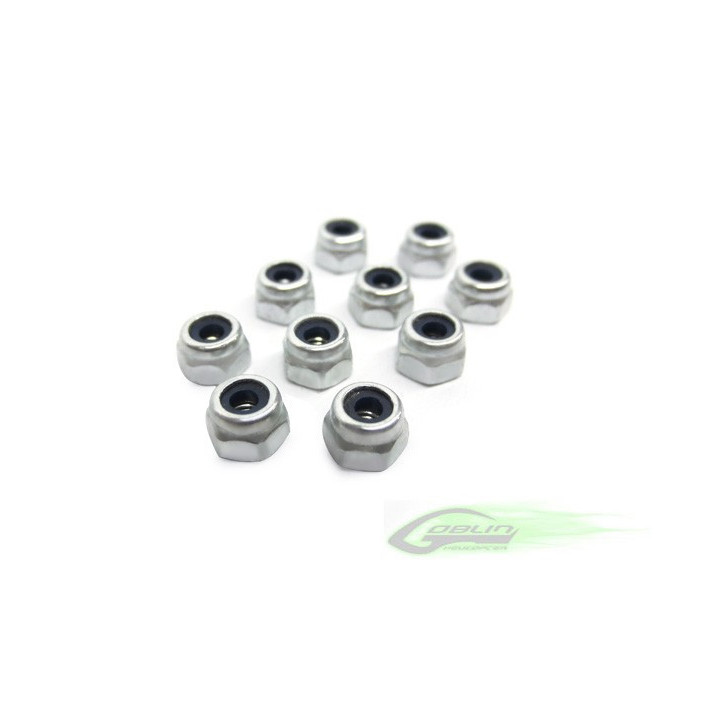 GB-HC206-S - Metric hex locknut Nuts M3 H4 (10pcs) Goblin