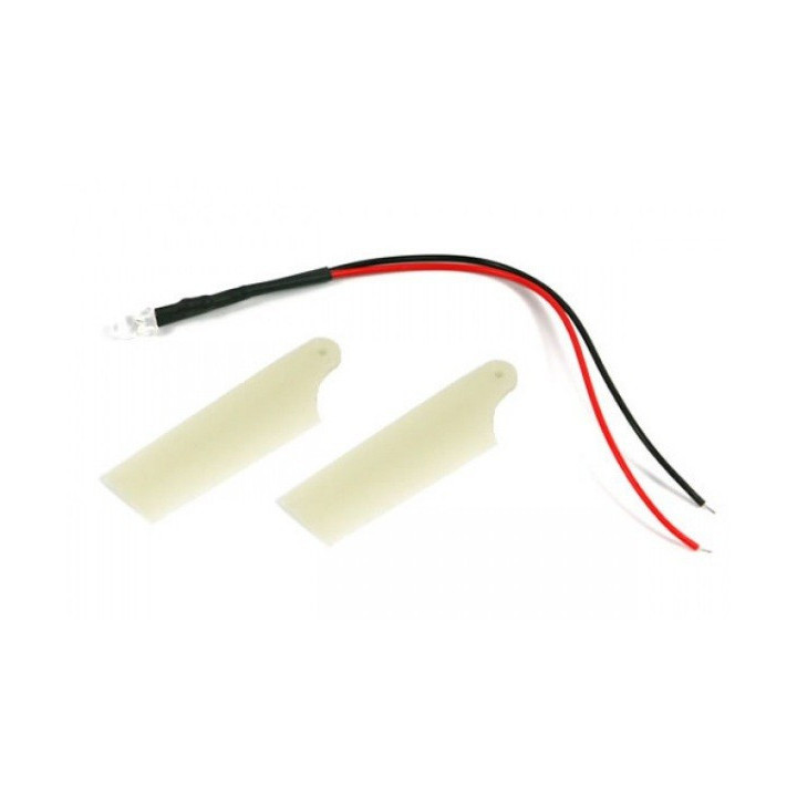 KB-4021 - HP 450 Pro Tail Blades - GITD w/5mm UV LED- 61mm (4021) KBDD