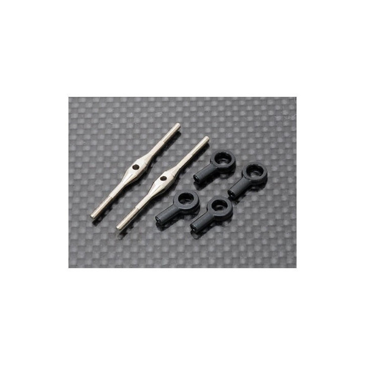 HO-HPTB002 - Titanium Turnbuckles (M1.8 x 39mm)- 2 pcs Trex 450 FBL Heli Option