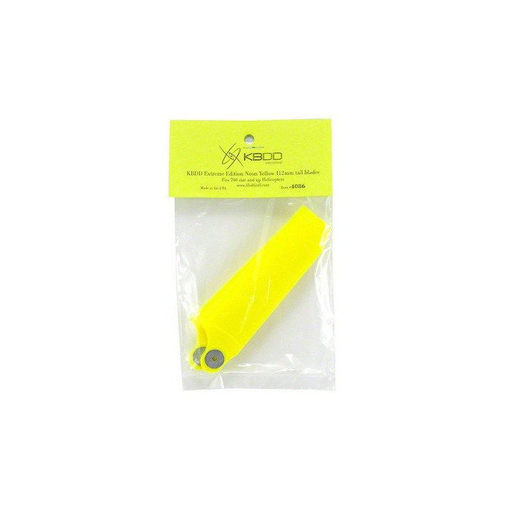 KB-4086 - Extreme Edition Tail Blades - 112mm - Neon Yellow 700 Size (4086) KBDD