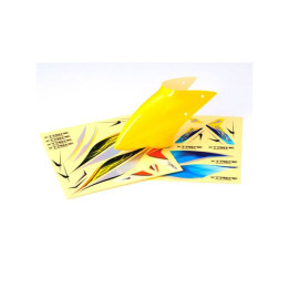 MCPX012-Y - Pre-Painted Canopy (Type B) MCPX -YELLOW (w/ Tail Fin Sticker) Xtreme
