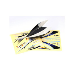 MCPX013-K - Pre-Painted Canopy (Type A) MCPX -BLACK (w/ Tail Fin Sticker) Xtreme