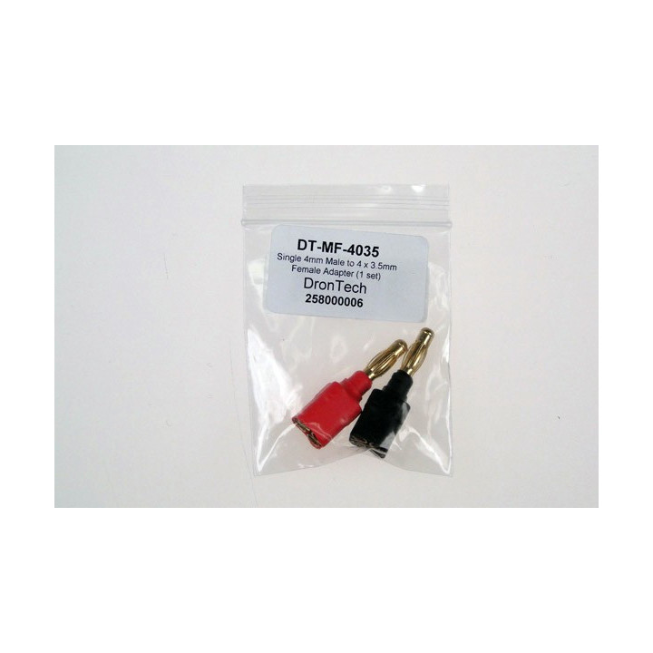DT-MF-4035 - Single 4mm Male to 4 x 3.5mm Female Adapter (1 set)