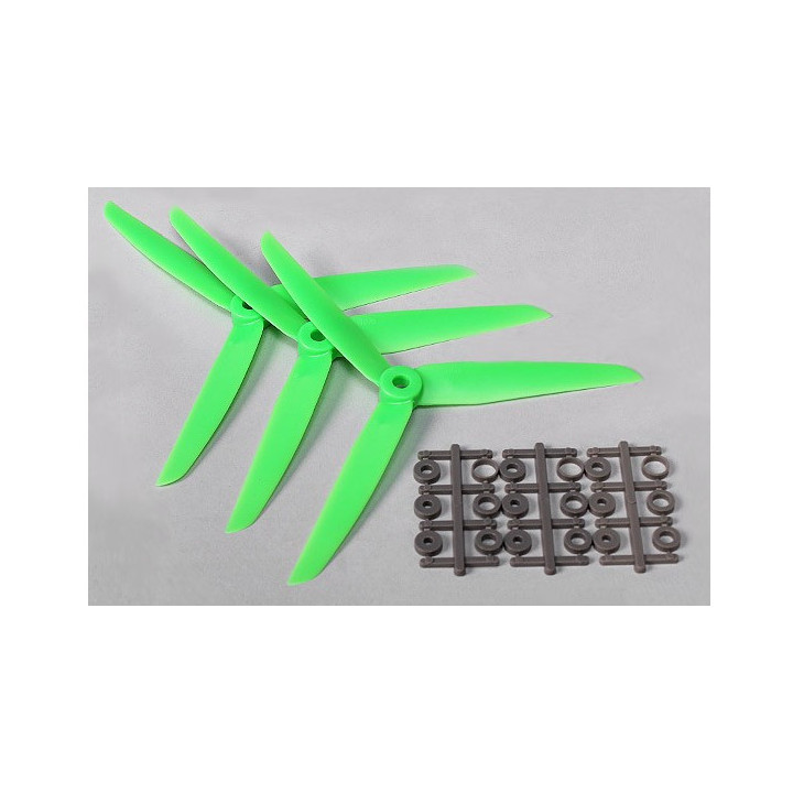DT-PROP7035-GN - Three Blade 7x3.5 Propellers Green (3pcs)