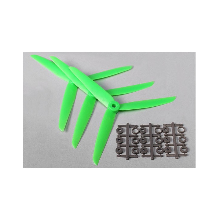 DT-PROP7035R-GN - Three Blade 7x3.5R Propellers Green (3pcs)