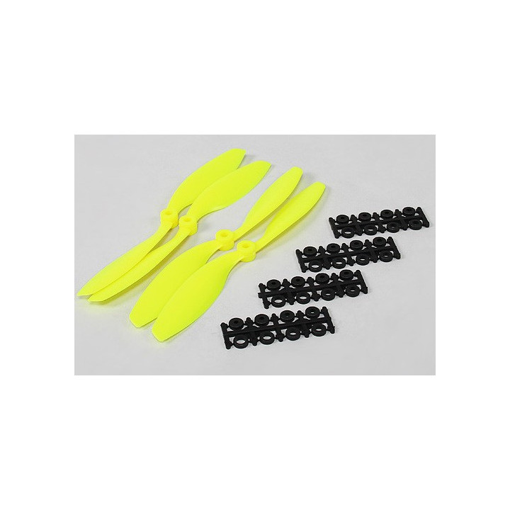 DT-PROP8040SF-YW - 8040 SF Propellers 2pcs Standard Rotation / 2pcs Right Hand Rotation Flouro Yellow