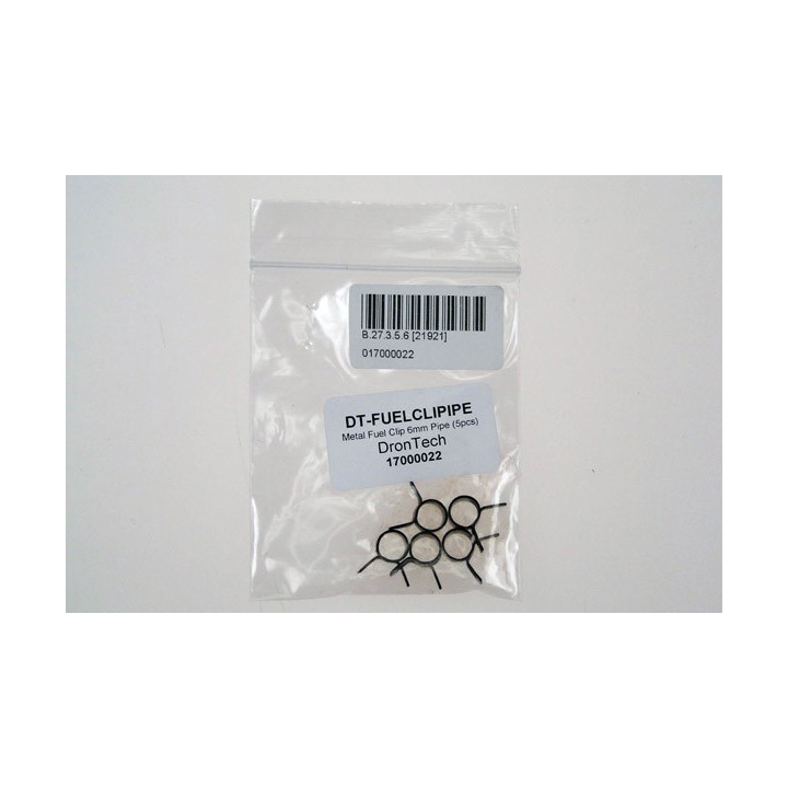 DT-FUELCLIPIPE - Metal Fuel Clip 6mm Pipe (5pcs)
