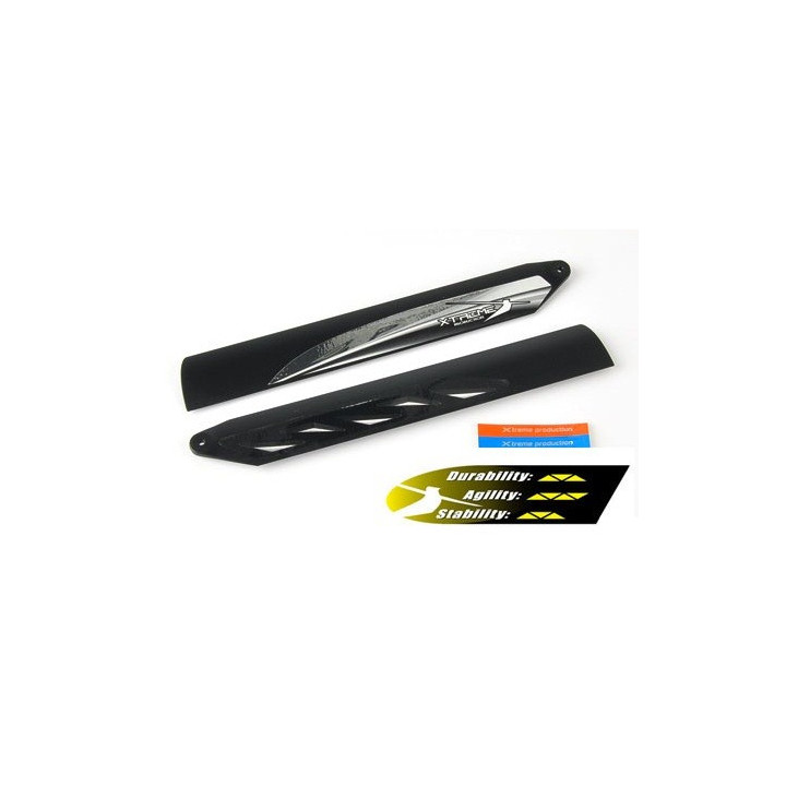 B130X16-BK - Fast Response Main Blade (Black) -Blade 130X Xtreme