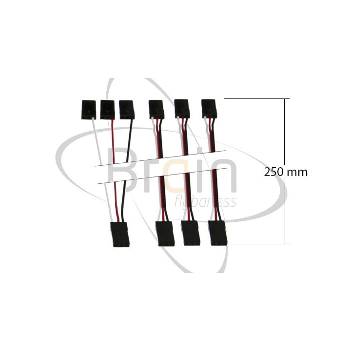 MS-51603 - Adapter cables 250mm for Brain gyro (MSH51603) MSHeli