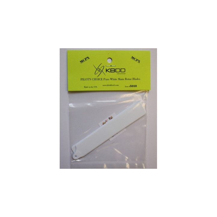 KB-5010 - PILOTS CHOICE MCPX Main Blades - Pure White (5010) KBDD