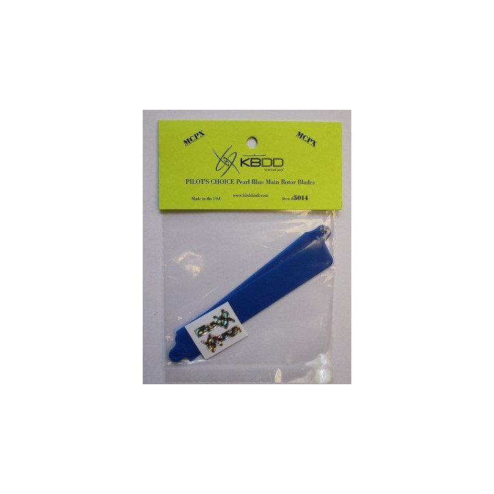 KB-5014 - PILOTS CHOICE MCPX Main Blades - Pearl Blue (5014) KBDD