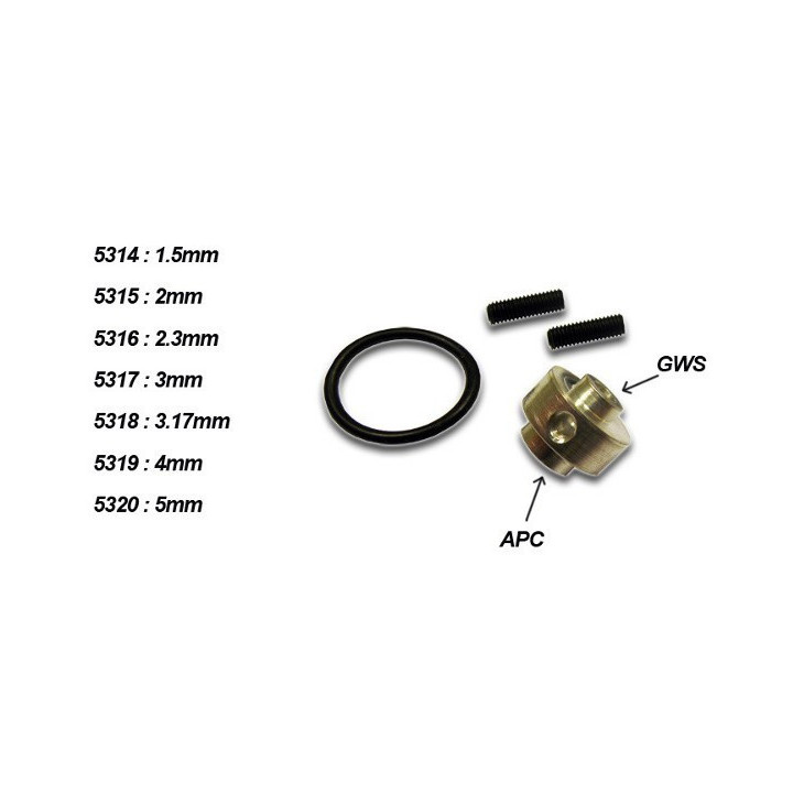 A2-5317 - Adaptateur d'helice APC et GWS arbre 3mm A2Pro
