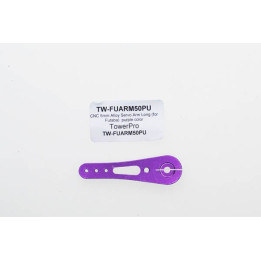 TW-FUARM50PU - CNC 5mm Alloy Servo Arm Long (for Futaba) purple color TowerPro