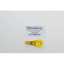 TW-HTARM35YW - CNC 35mm Alloy Servo Arm Short (for Hitec) golden color TowerPro