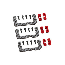 LX-0498 - GOBLIN 500 upgrade - Cyclic Standard Size Servo Support - Red Devil Edition (LX0498) Lynx