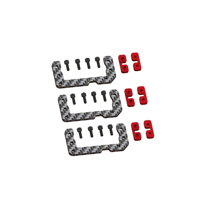 LX-0498 - GOBLIN 500 upgrade - Cyclic Standard Size Servo Support - Red Devil Edition (LX0498) Lynx