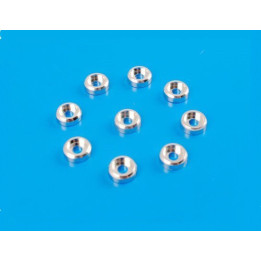 RJ-HA014W - Metal Finish cap for 3mm Screw (10pcs) for all 30-90 helis (Silver) (HA014W) RJX Hobby