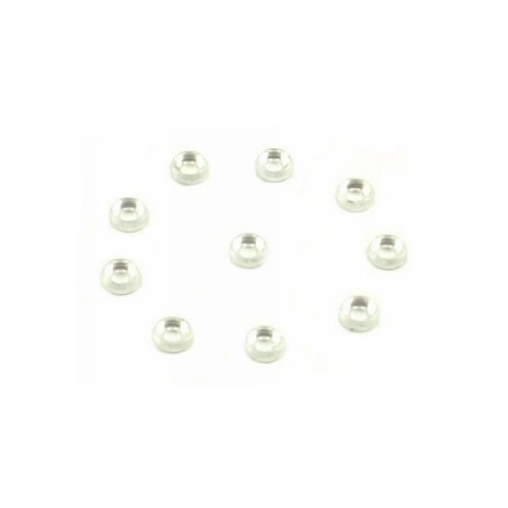 RJ-HA014W-25 - Metal Finish cap for 2.5mm Screw (10pcs) (Silver) (HA014W-25) RJX Hobby