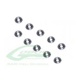 GB-H0255-S - Aluminum Finishing Washer M2.5 (10pcs) (H0255-S) Goblin