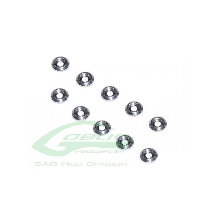 GB-H0255-S - Aluminum Finishing Washer M2.5 (10pcs) (H0255-S) Goblin